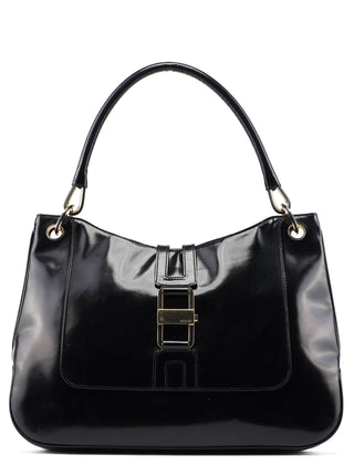 Gucci Black Patent Leather Jackie Shoulder Bag