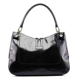 Gucci Black Patent Leather Jackie Shoulder Bag