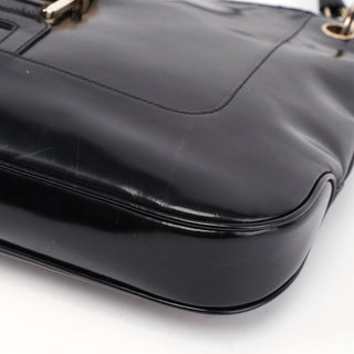 Gucci Black Patent Leather Jackie Shoulder Bag