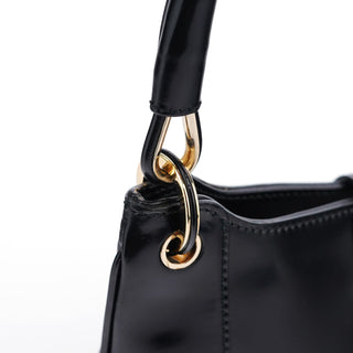 Gucci Black Patent Leather Jackie Shoulder Bag