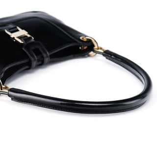 Gucci Black Patent Leather Jackie Shoulder Bag