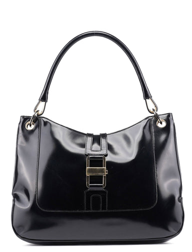 Gucci Black Patent Leather Jackie Shoulder Bag