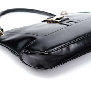 Gucci Black Patent Leather Jackie Shoulder Bag