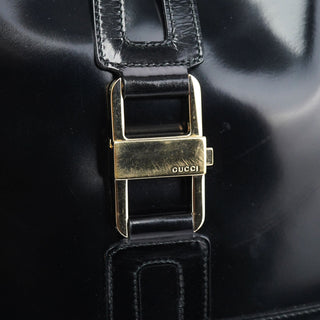 Gucci Black Patent Leather Jackie Shoulder Bag