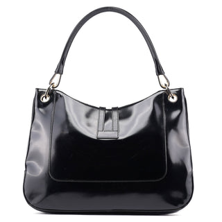 Gucci Black Patent Leather Jackie Shoulder Bag