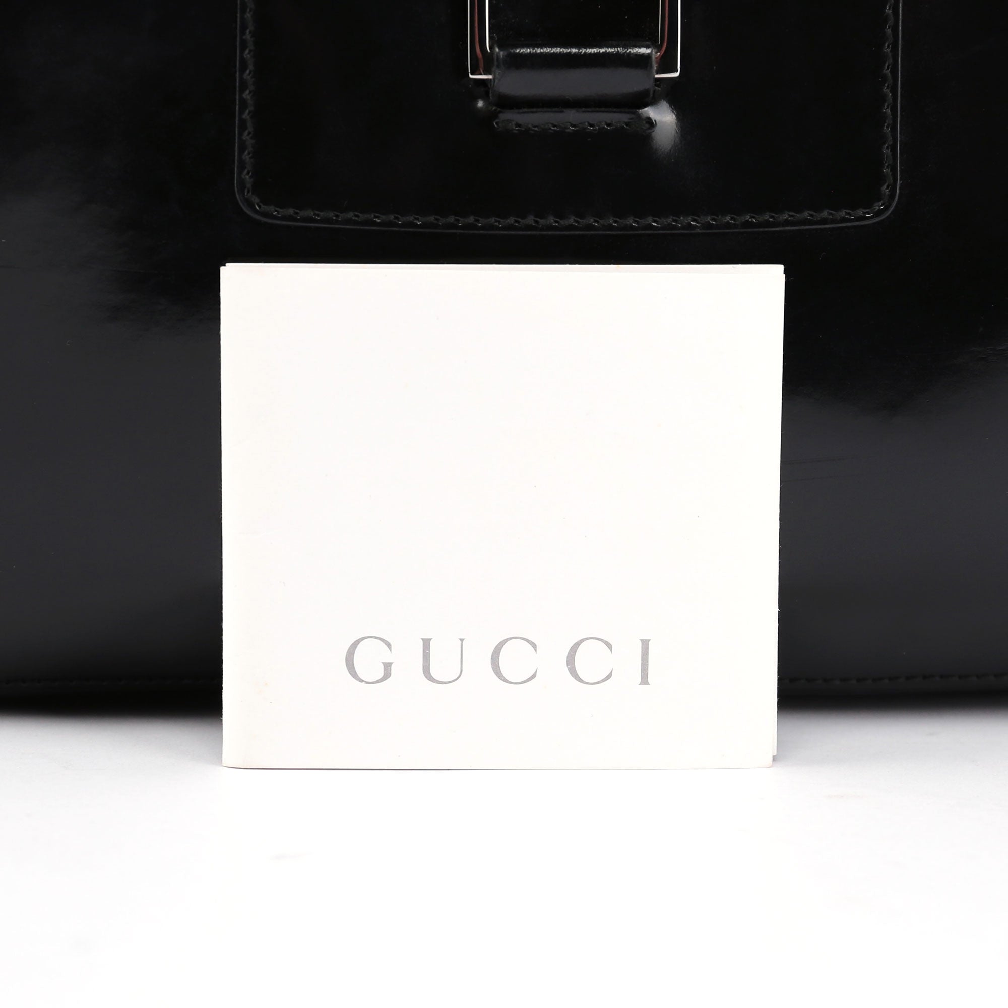 Gucci Sac cabas Jackie en cuir verni noir