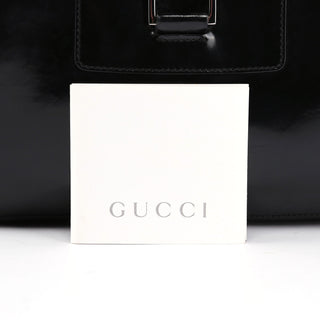 Gucci Black Patent Leather Jackie Tote