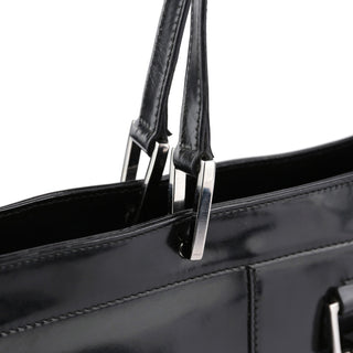 Gucci Black Patent Leather Jackie Tote