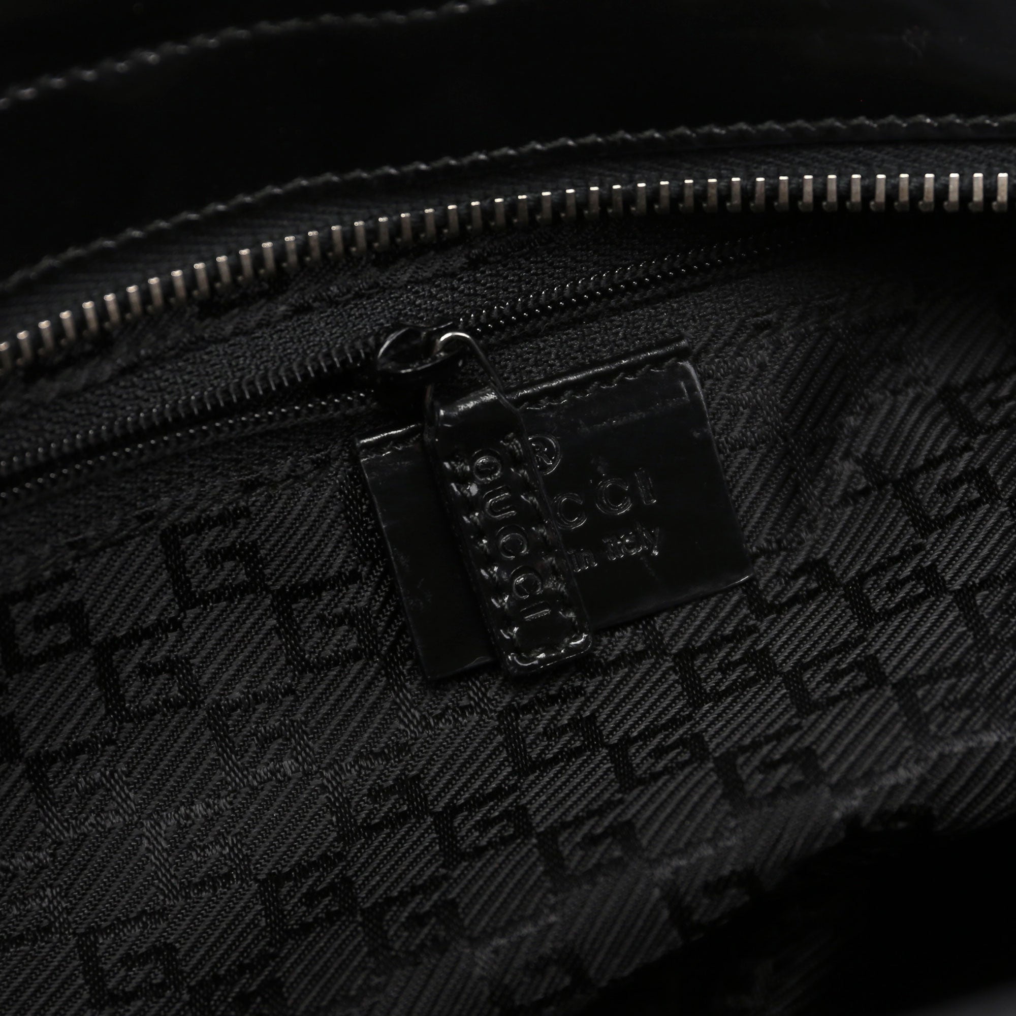 Gucci Black Patent Leather Jackie Tote