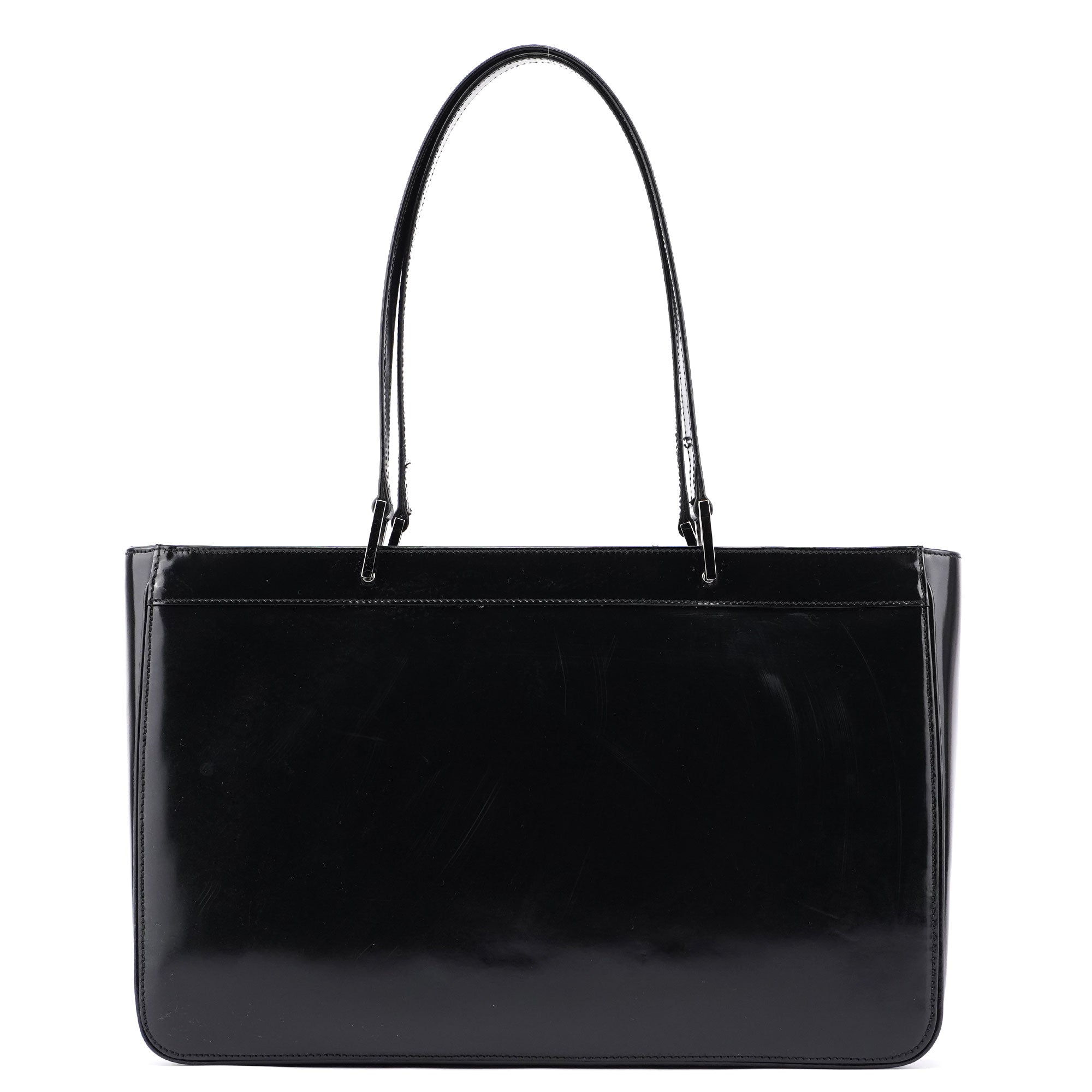 Gucci Sac cabas Jackie en cuir verni noir