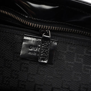 Gucci Black Patent Leather Jackie Tote