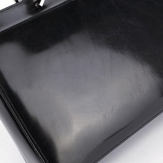 Gucci Black Patent Leather Jackie Tote