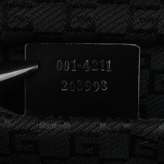 Gucci Black Patent Leather Lucite Handle Bag