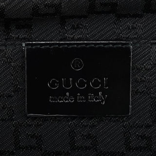Gucci Black Patent Leather Lucite Handle Bag