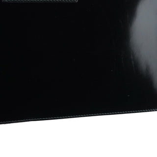 Gucci Black Patent Leather Lucite Handle Bag