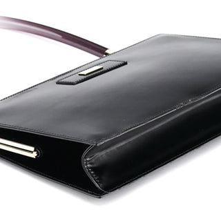 Gucci Black Patent Leather Lucite Handle Bag