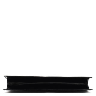 Gucci Black Patent Leather Lucite Handle Bag