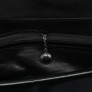 Gucci Black Patent Leather Metal Handle Bag