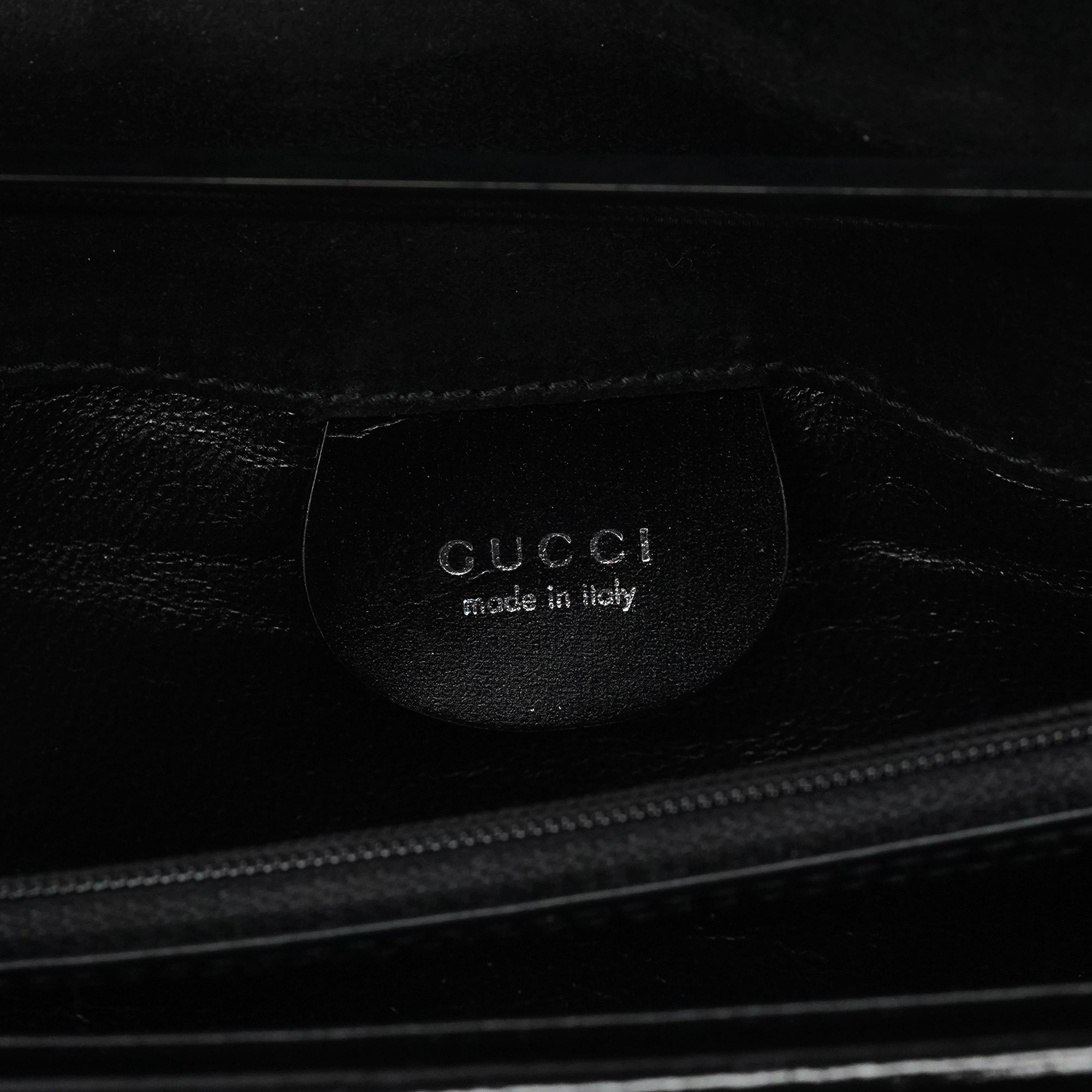 Gucci Black Patent Leather Metal Handle Bag