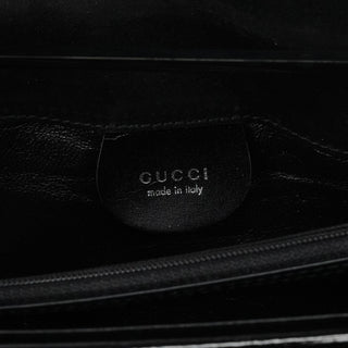 Gucci Black Patent Leather Metal Handle Bag