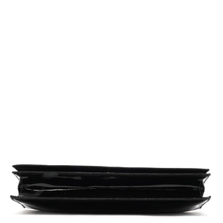 Gucci Black Patent Leather Metal Handle Bag