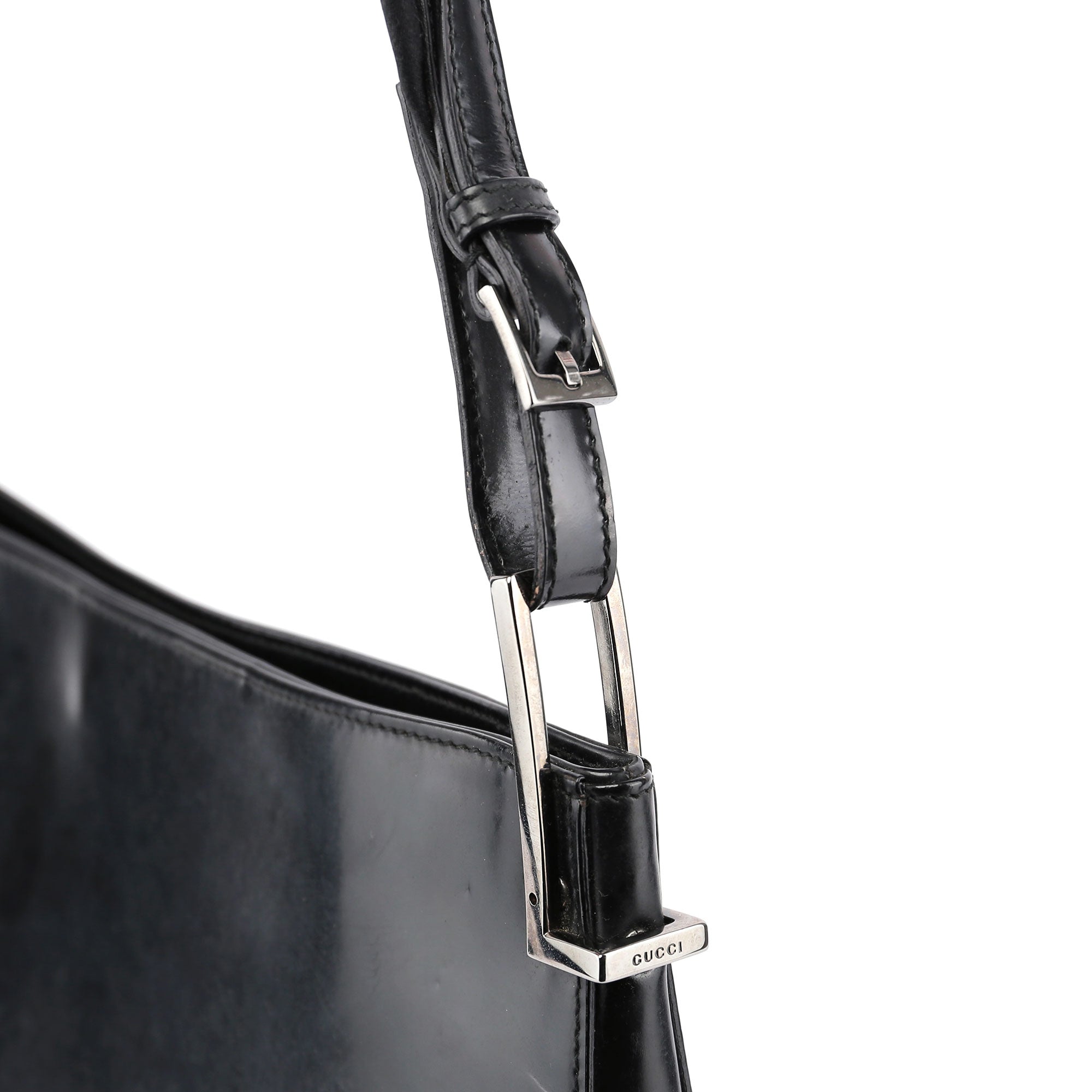 Gucci Black Patent Leather Shoulder Bag