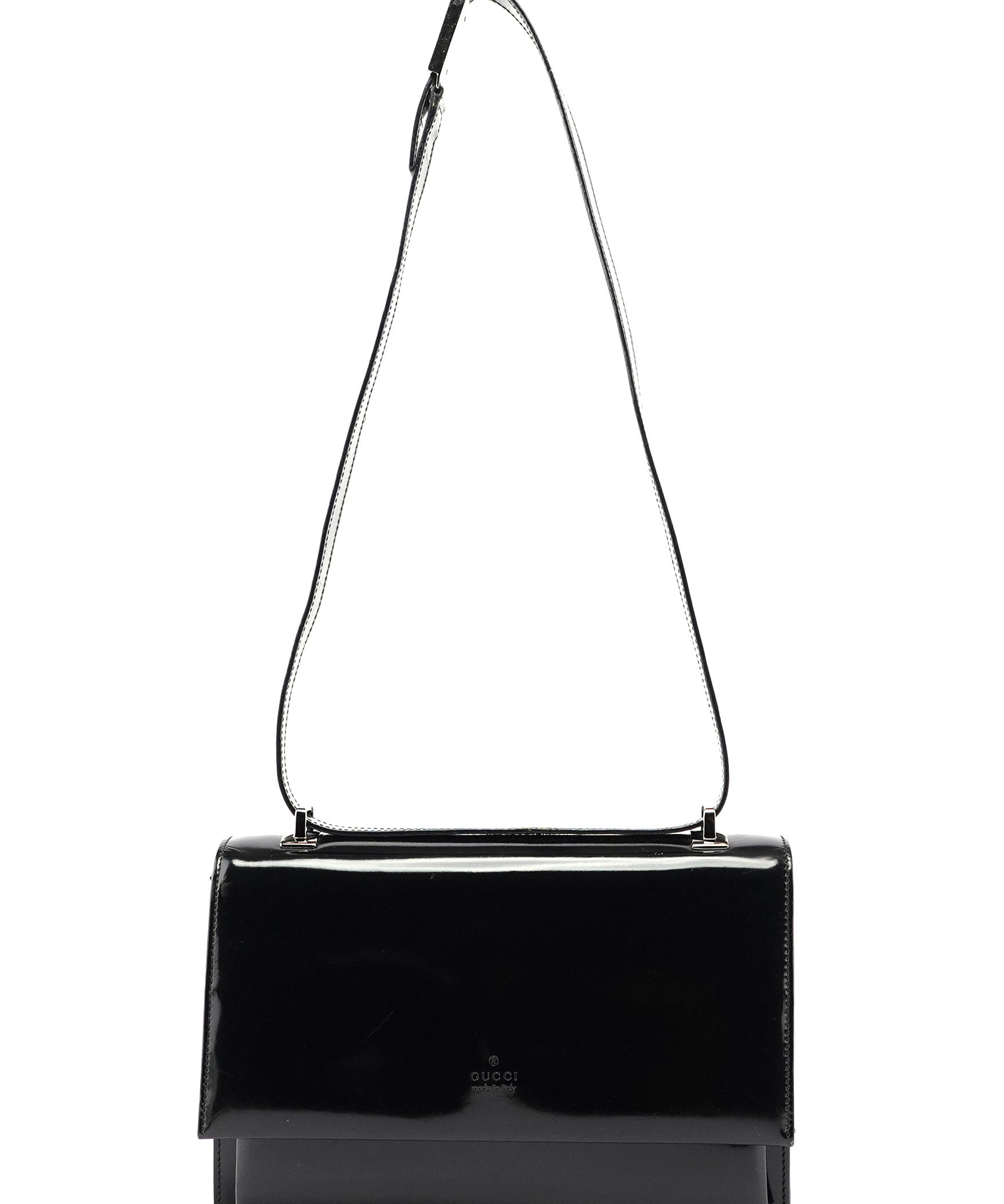 Gucci Black Patent Leather Shoulder Bag