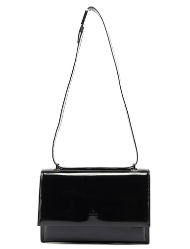 Gucci Black Patent Leather Shoulder Bag