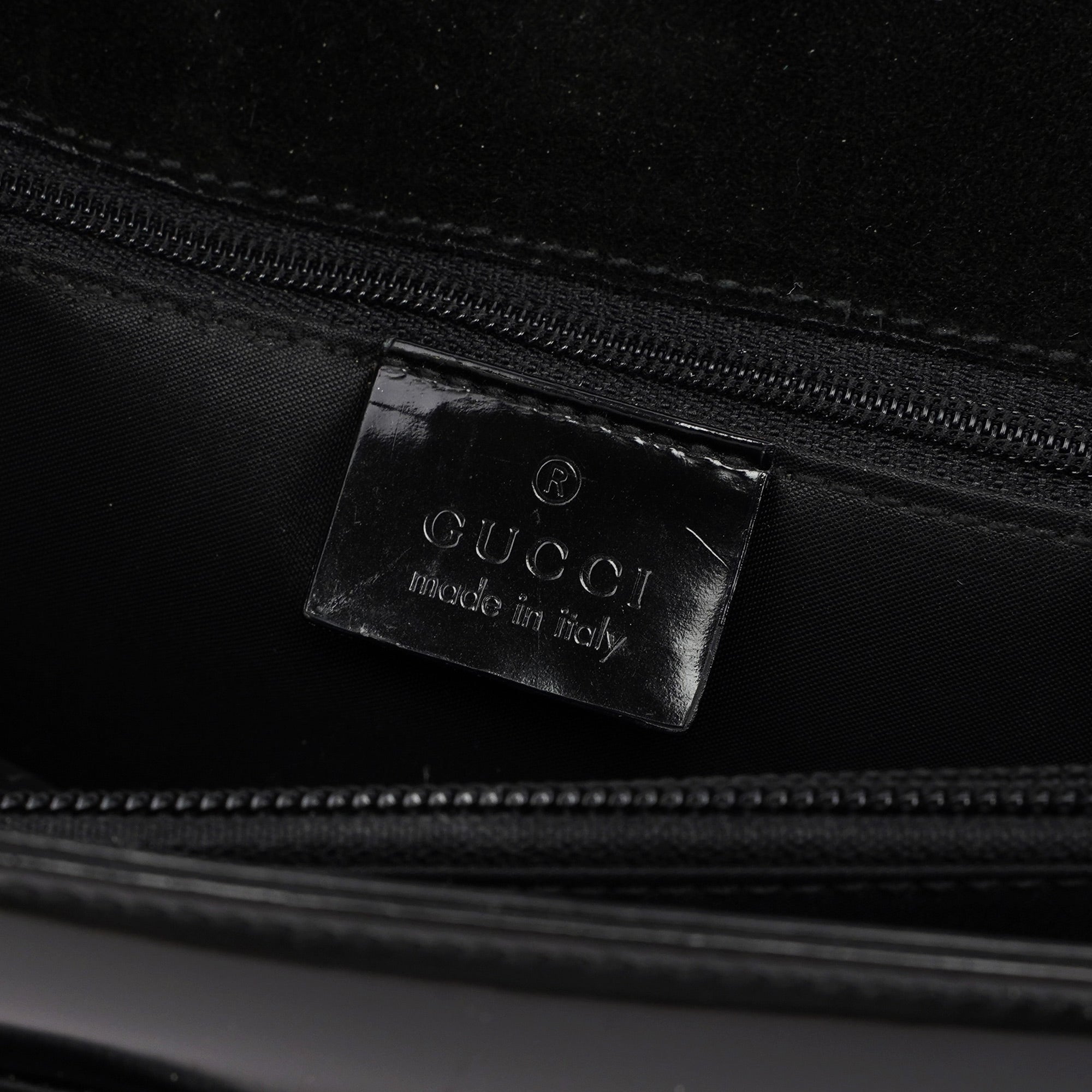 Gucci Black Patent Leather Shoulder Bag