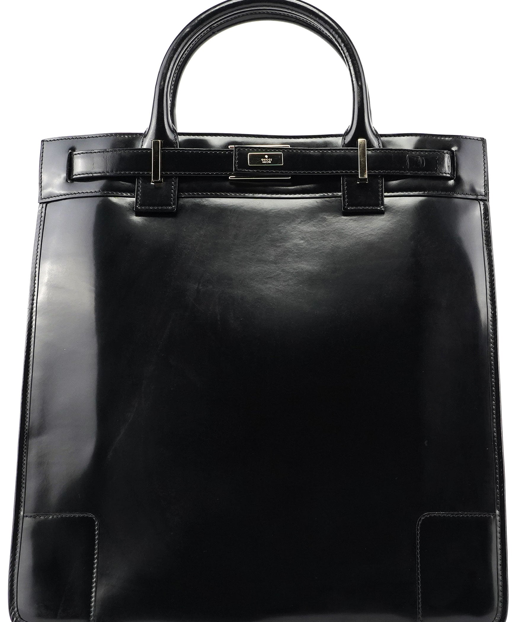 Gucci Black Patent Leather Tote