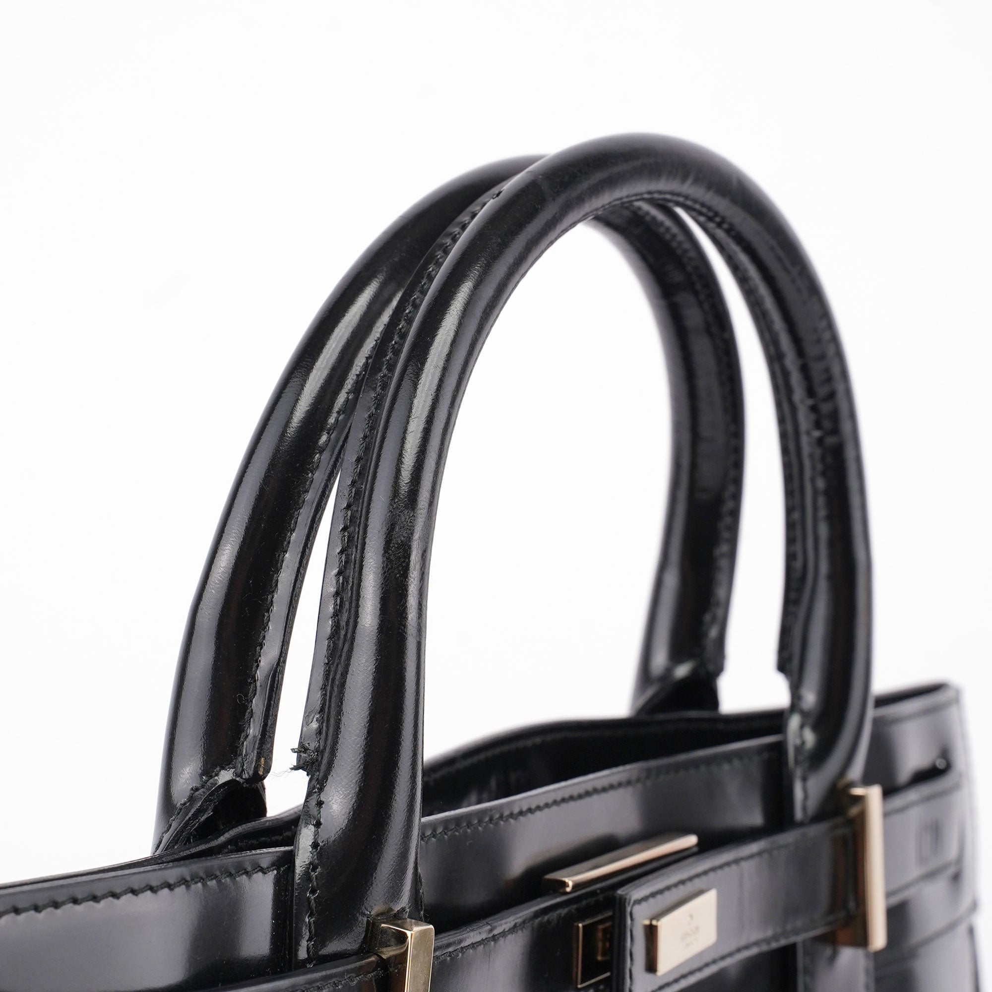 Gucci Black Patent Leather Tote