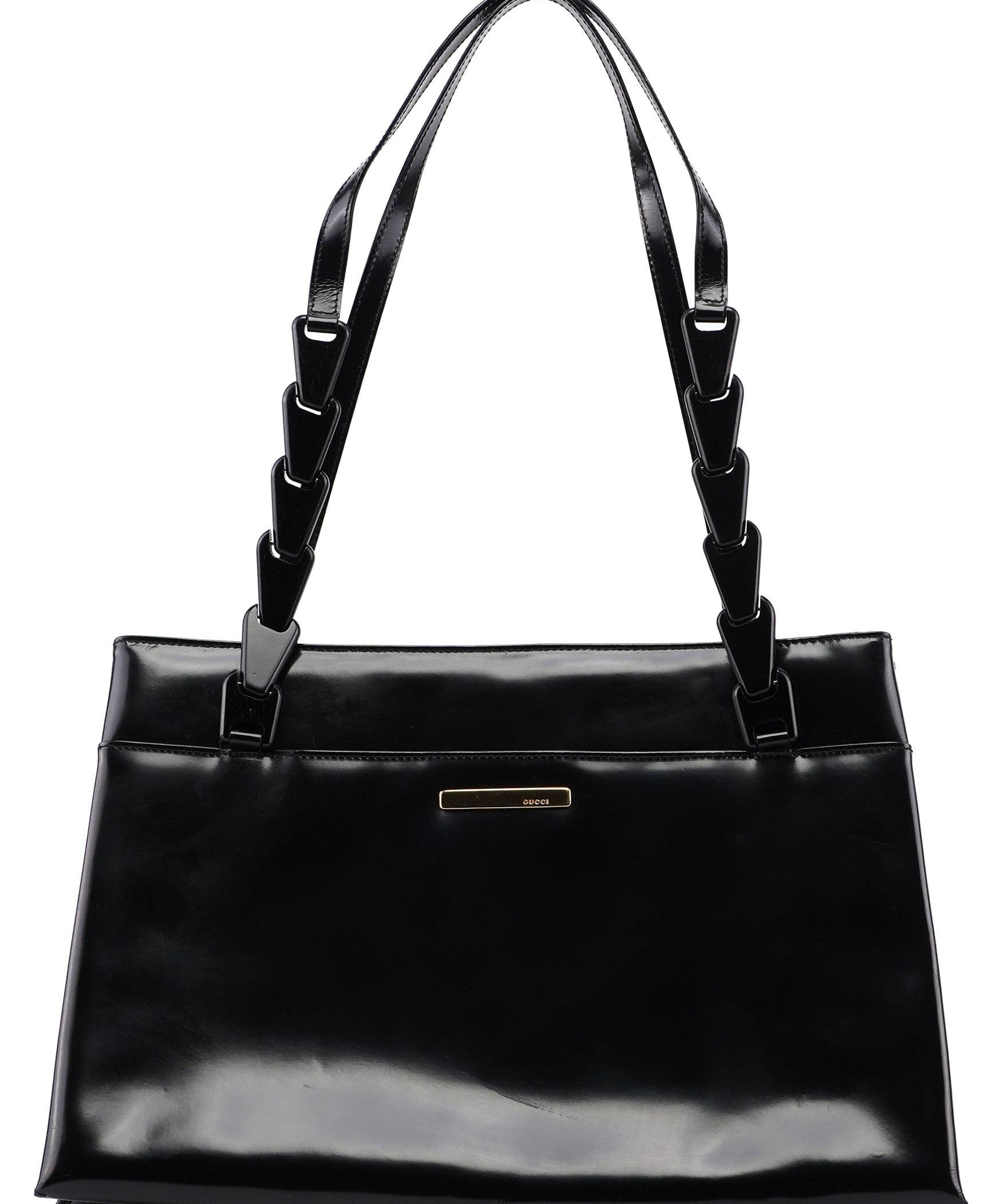 Gucci Black Patent Leather Tote