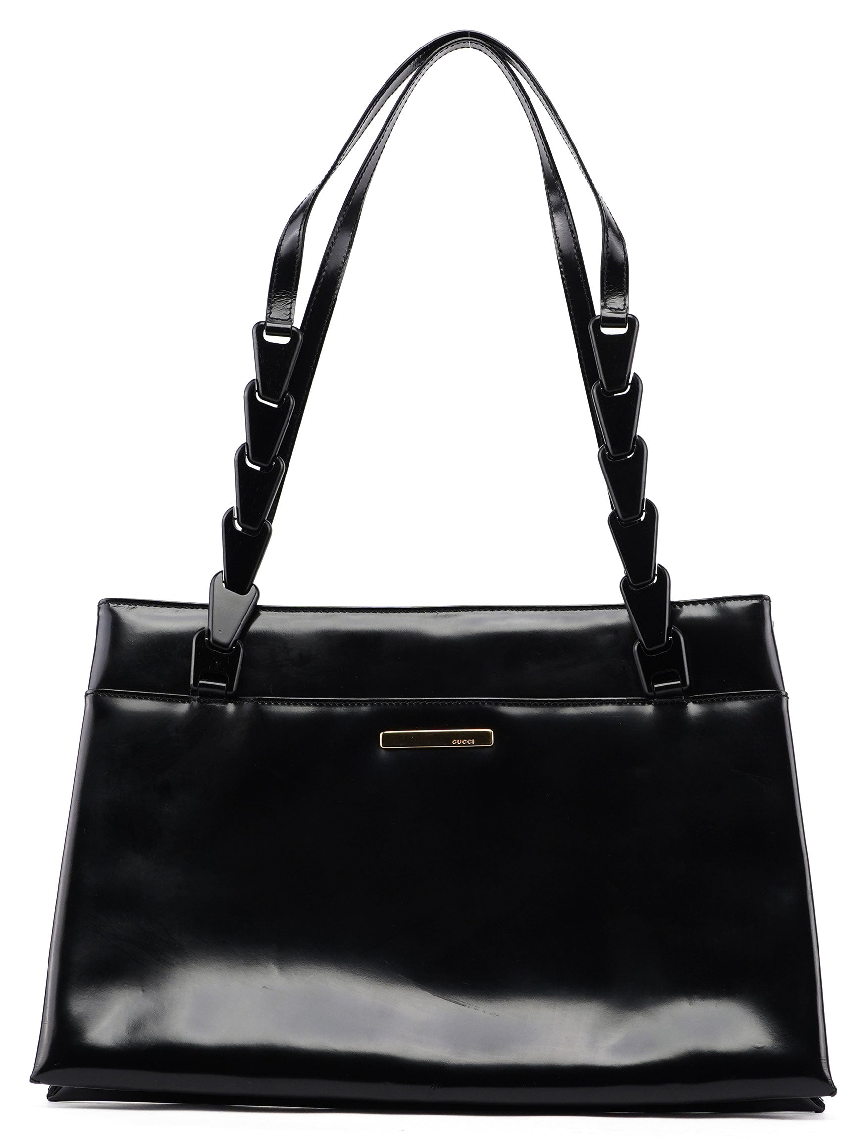 Gucci Black Patent Leather Tote