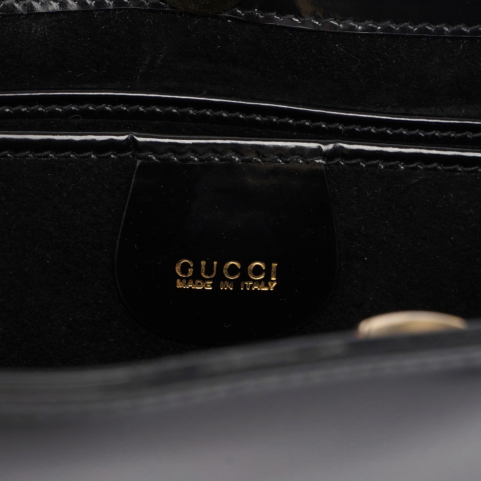 Gucci Black Patent Leather Tote