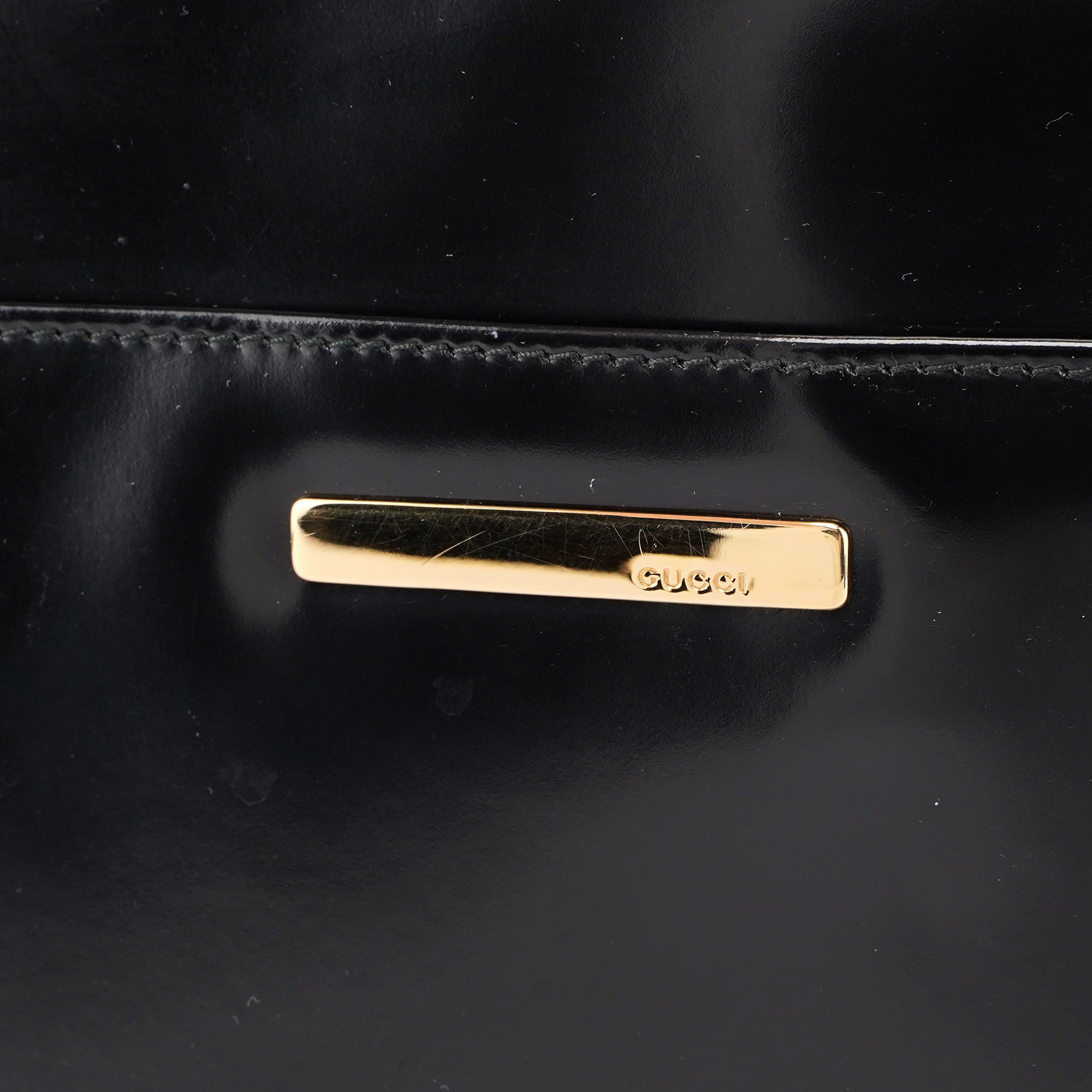 Gucci Black Patent Leather Tote