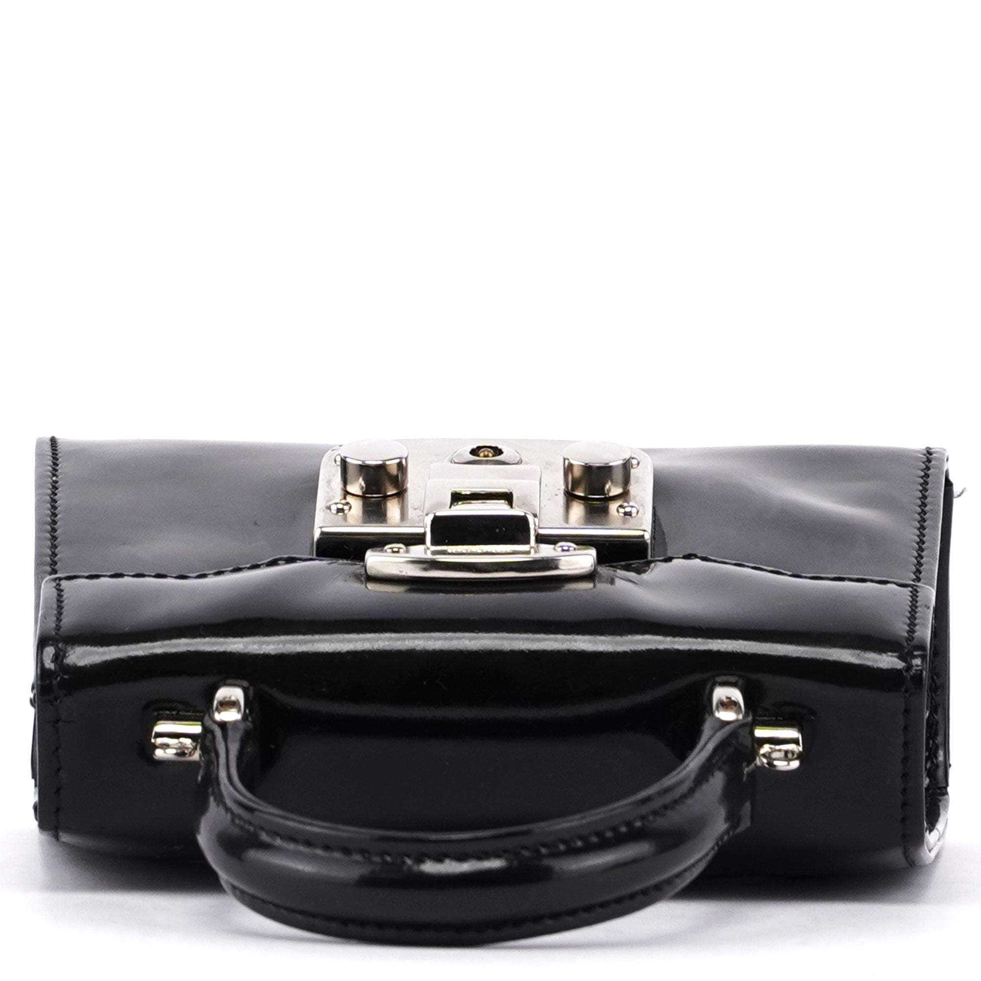 Gucci Black Patent Micro Ladylock