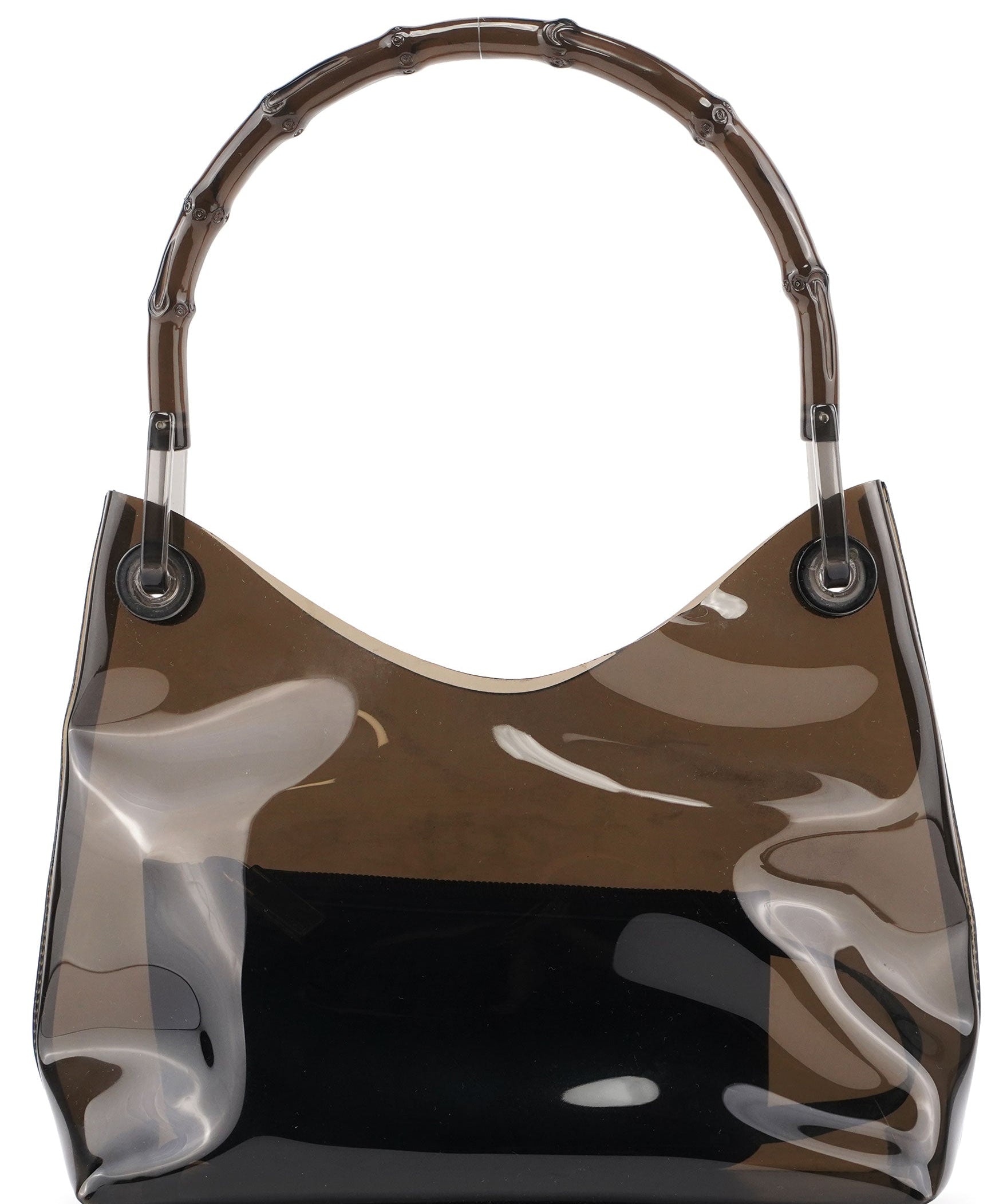 Gucci Black Plastic Bamboo Shoulder Bag