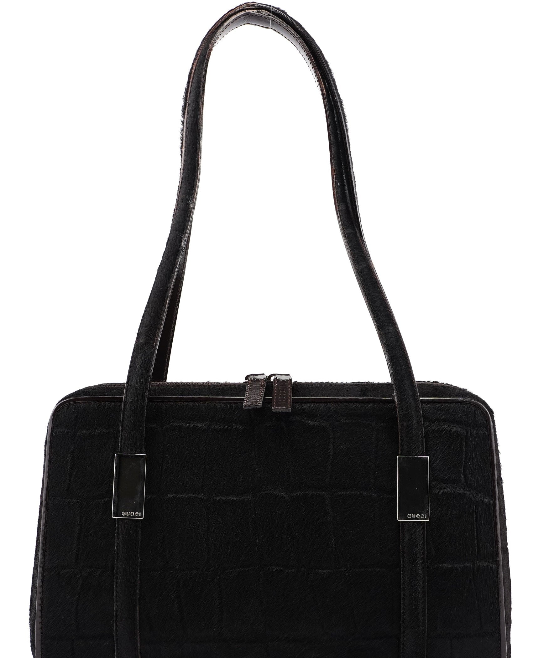 Gucci Black Pony Fur Mini Clutch Bag