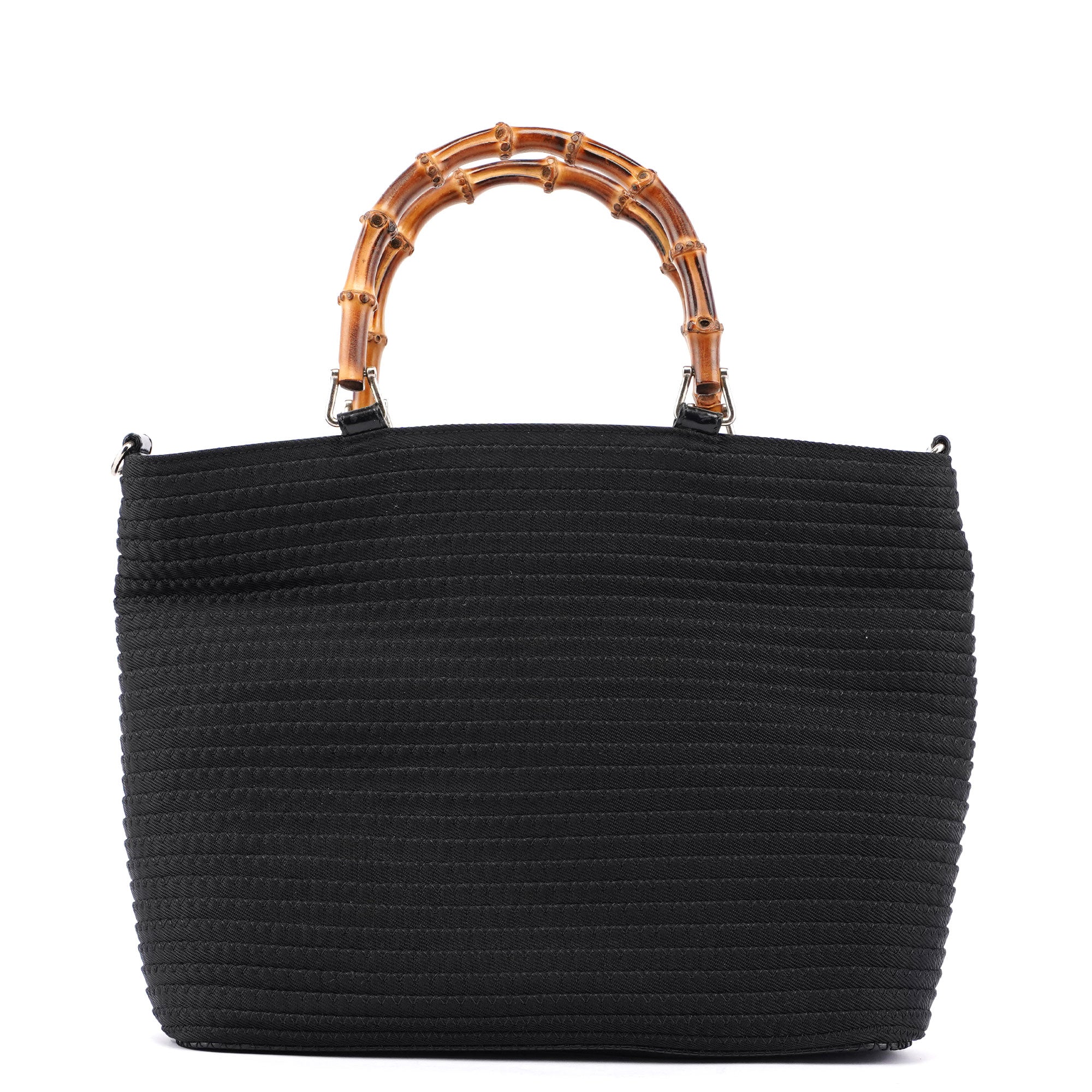 Gucci Black Quilted Bamboo Tote