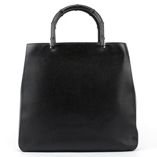 Gucci Black Red Bamboo Tote