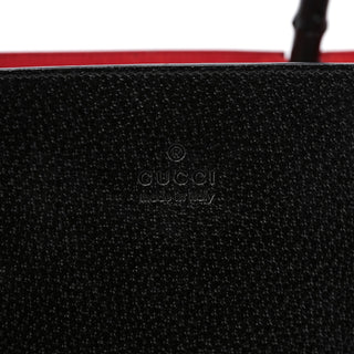 Gucci Black Red Bamboo Tote