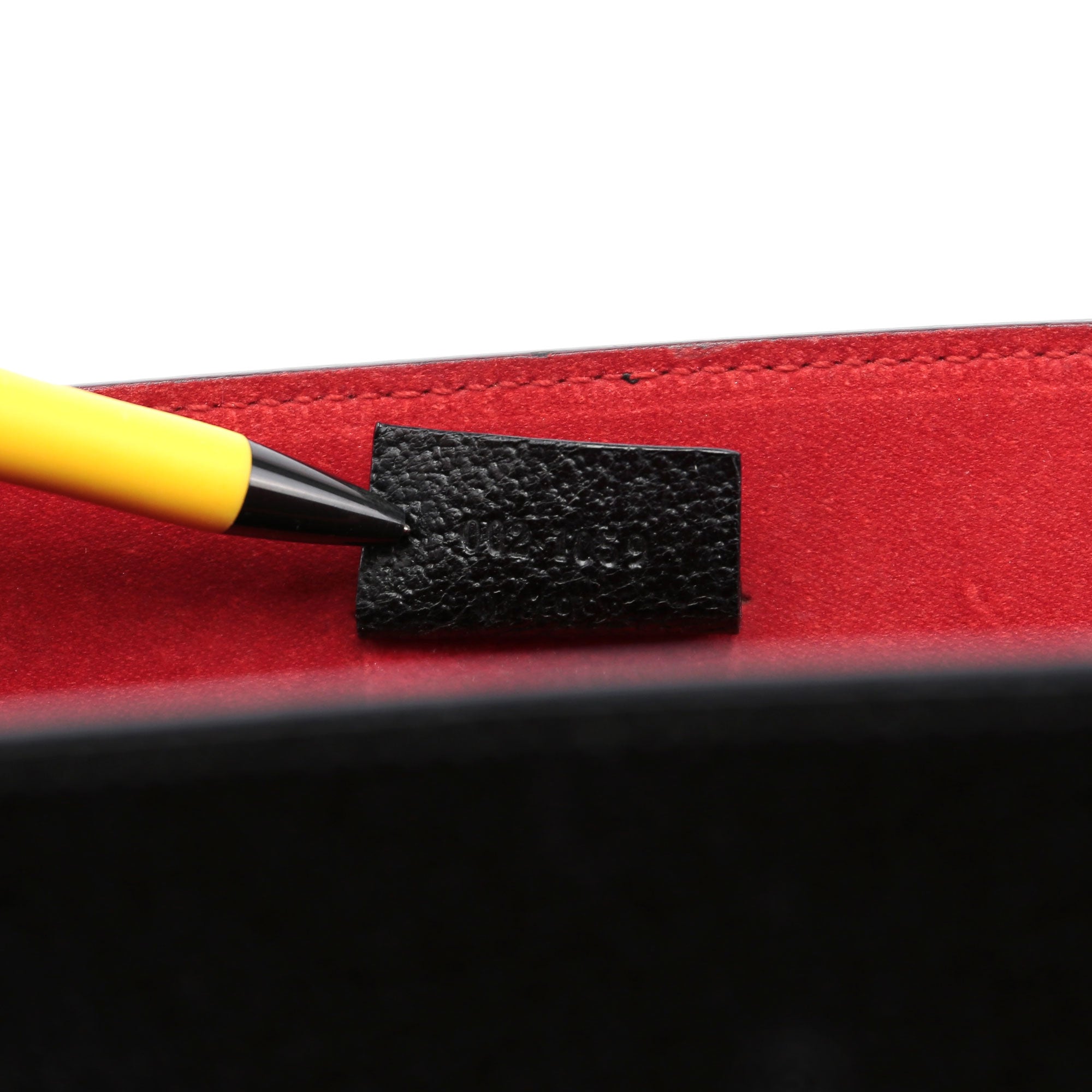 Gucci Sac cabas Bamboo en cuir noir et daim rouge