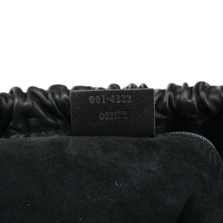 Gucci Black Ruched Leather Shoulder Bag