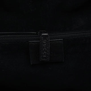 Gucci Black Ruched Leather Shoulder Bag