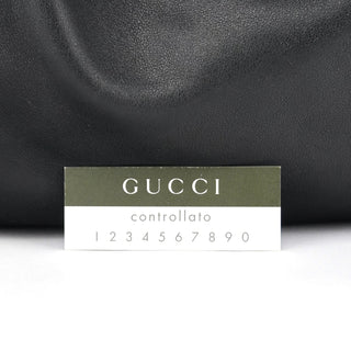 Gucci Black Ruched Leather Shoulder Bag