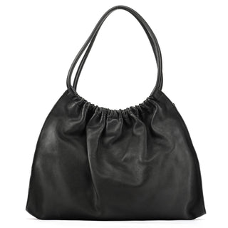 Gucci Black Ruched Leather Shoulder Bag