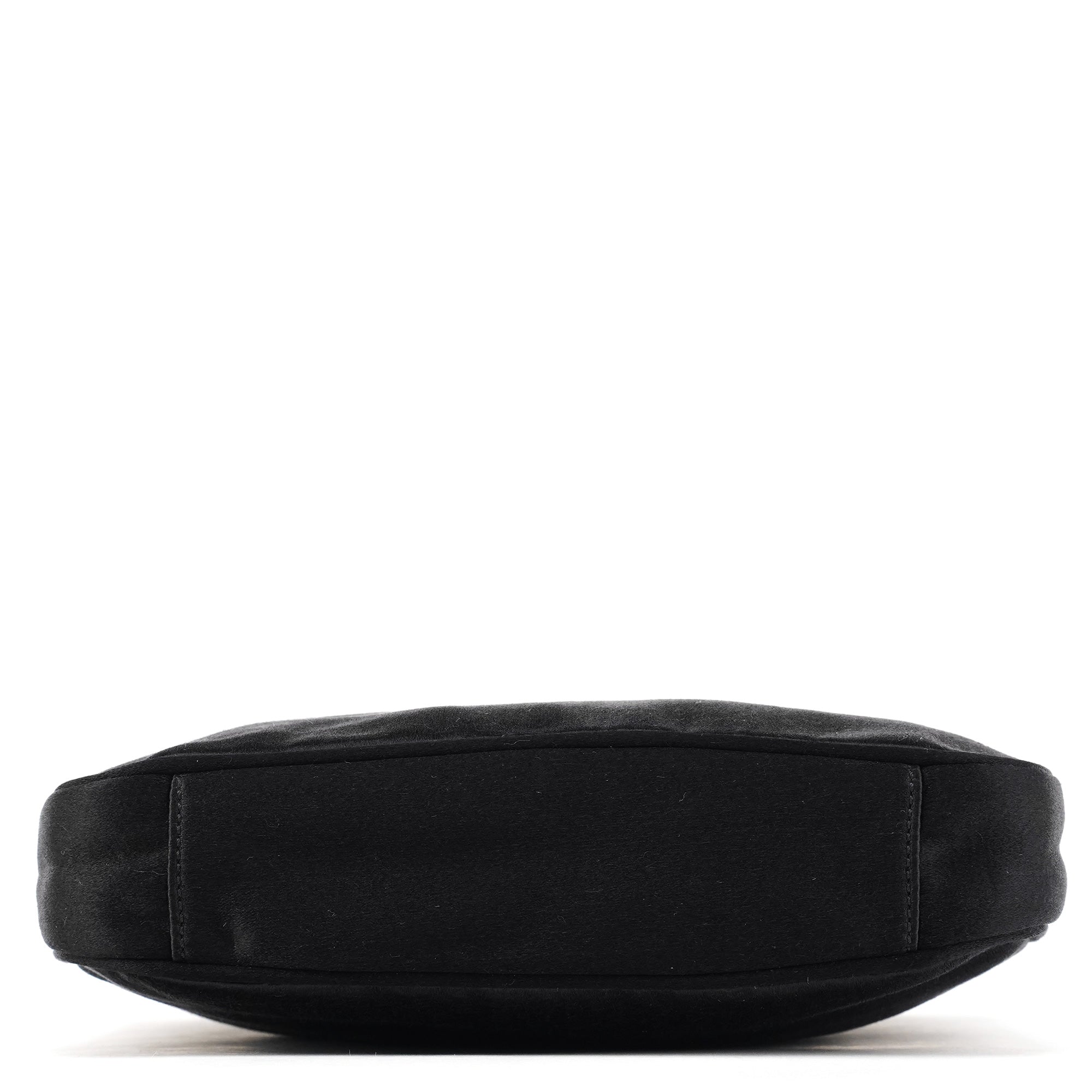 Gucci Black Satin Bamboo Mini 2-Way Bag