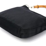 Gucci Black Satin Bamboo Mini 2-Way Bag