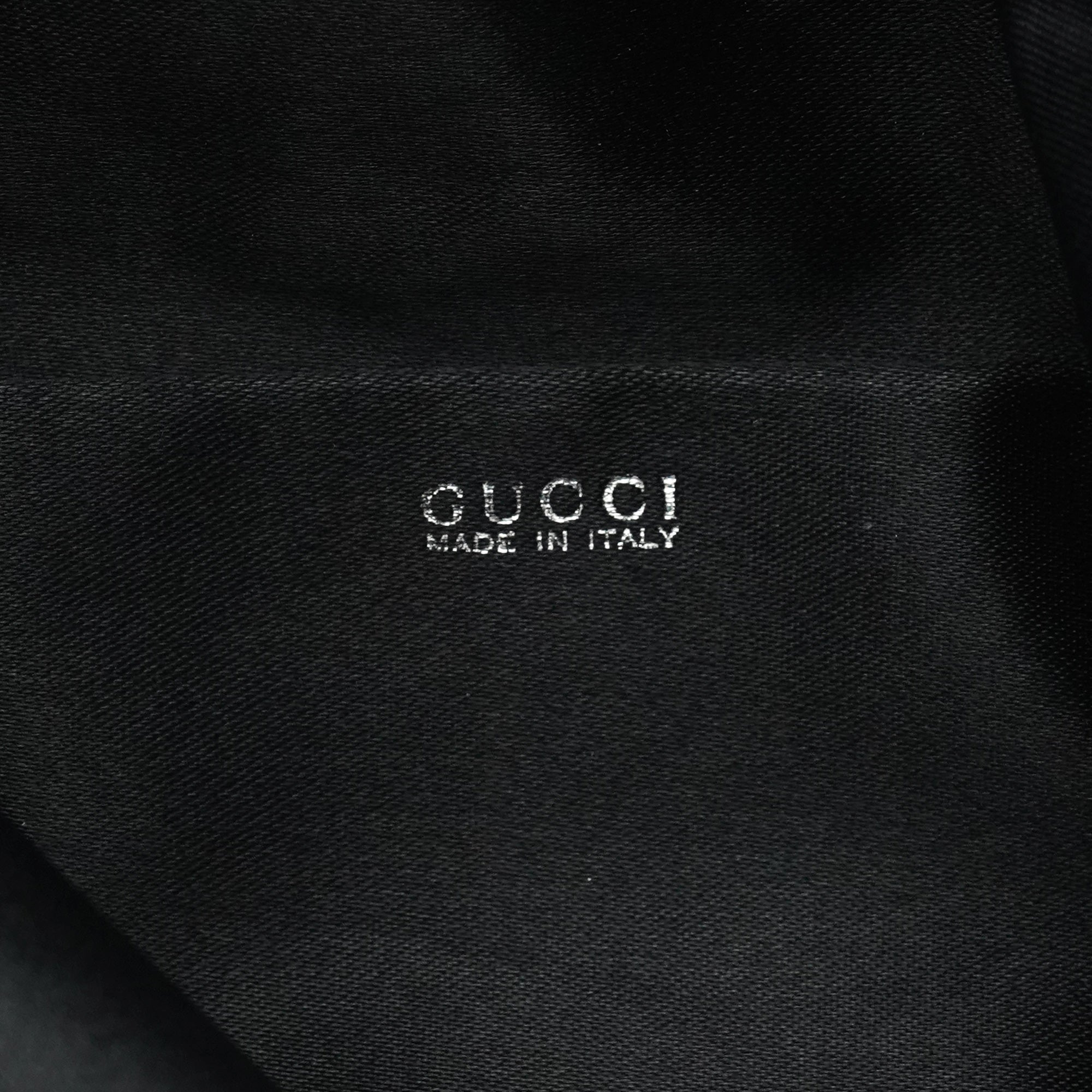 Gucci Black Satin Bamboo Mini 2-Way Bag