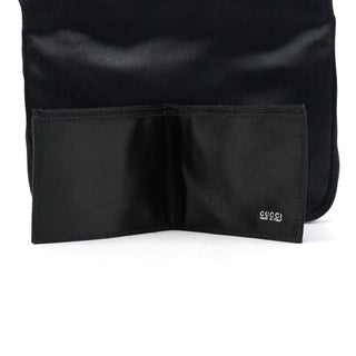 Gucci Black Satin Bamboo Mini 2-Way Bag